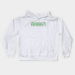 Celtic 8 in a Row Champions T-shirt. On our way to 10 in a row! #10IAR - Green Design Kids Hoodie